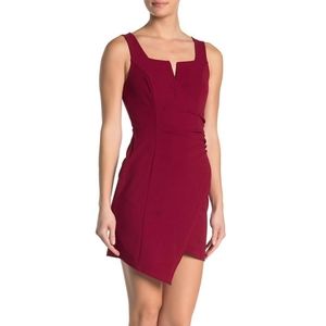 BAILEY BLUE Faux Wrap Scuba Dress